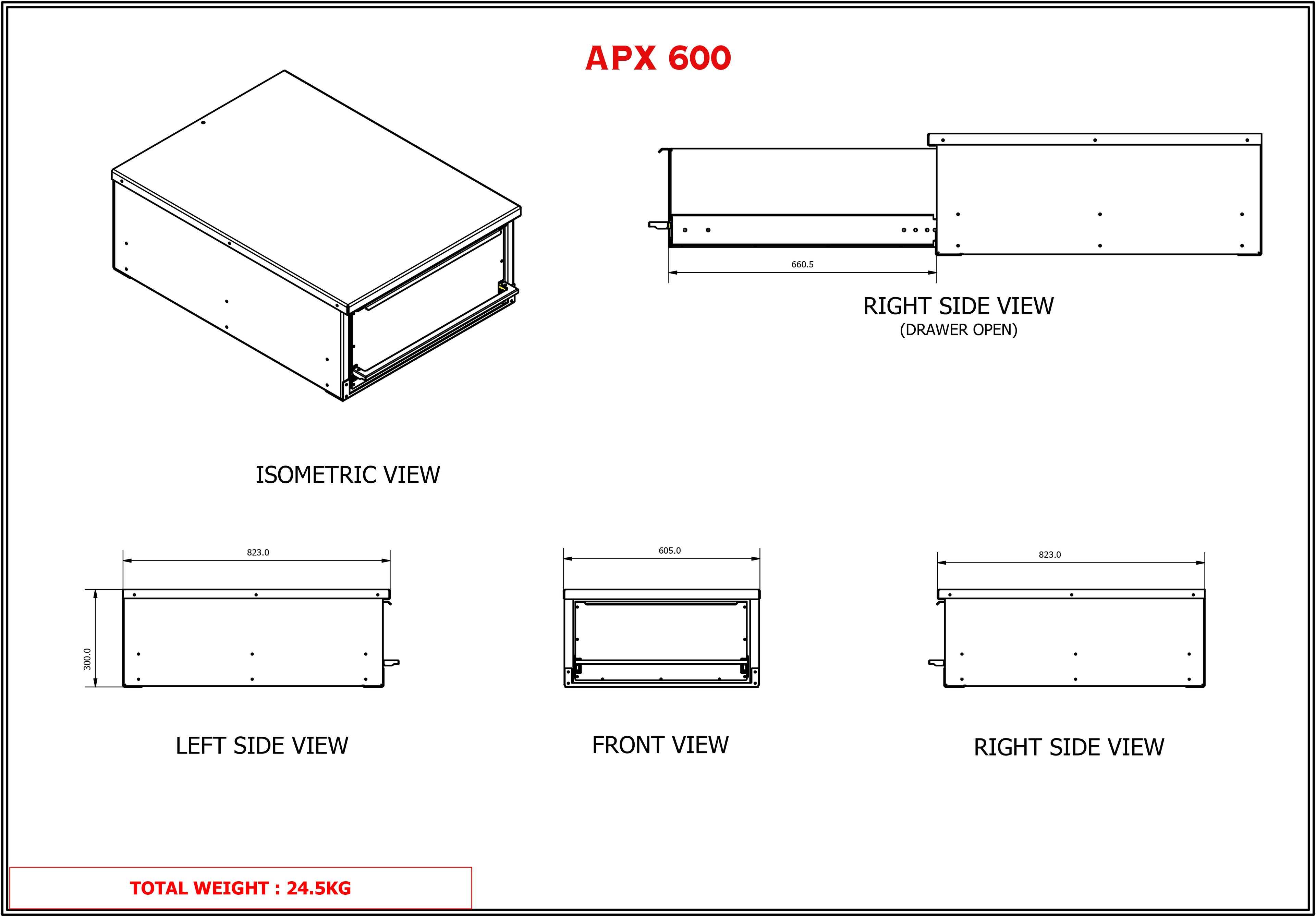 APX Single Canopy Internal Drawer Unit