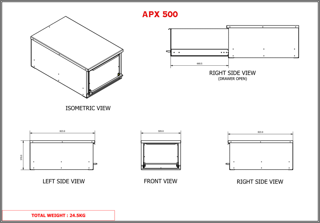 APX Single Canopy Internal Drawer Unit
