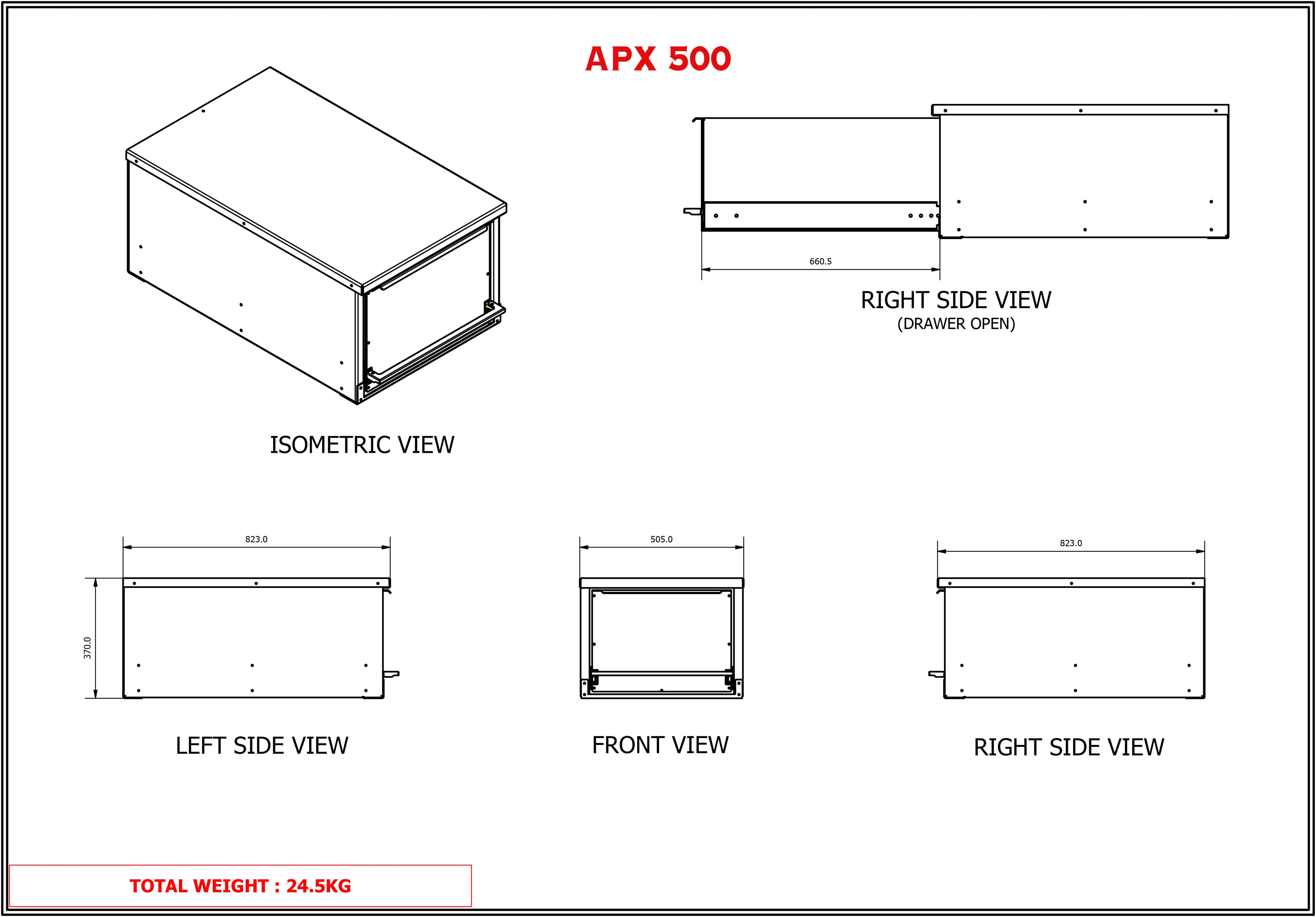 APX Single Canopy Internal Drawer Unit