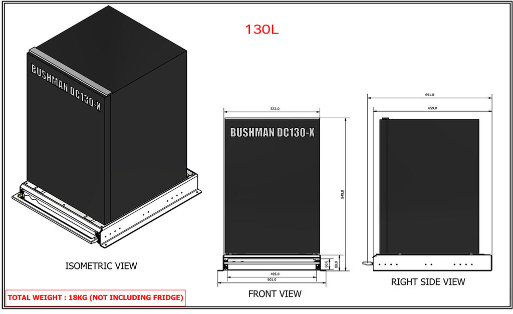 APX Under Fridge Pull Out Bench